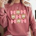 Baseball Mom Sister Tween Teen Girl Girly Pink Bow Preppy Comfort Colors Sweatshirt Orchid