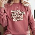 Baseball Mom Somebody's Loud Mouth Baseball Mama Comfort Colors Sweatshirt Orchid
