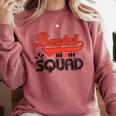 Baseball Mom Squad For Baseball Mom Comfort Colors Sweatshirt Orchid
