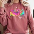 Baseball Mom Squad Tie Dye Cute Ball Mom Comfort Colors Sweatshirt Orchid