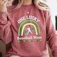 Baseball Mom St Patrick's Day Irish Shamrock Sports Comfort Colors Sweatshirt Orchid Baseball Mom St Patrick's Day Irish Shamrock Sports Comfort Colors Sweatshirt Orchid