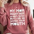 Baseball Mom Swing Watch Mouth Baseball Boy Premium Comfort Colors Sweatshirt Orchid