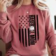 Baseball Mom USA Flag Baseball Mama Day Vibes Mama Comfort Colors Sweatshirt Orchid Baseball Mom USA Flag Baseball Mama Day Vibes Mama Comfort Colors Sweatshirt Orchid