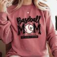 Baseball Mom Varsity Baseball Mama Cute Mother's Day Comfort Colors Sweatshirt Orchid