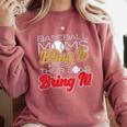 Baseball Moms Bling It & Their Sons Bring It For Women Comfort Colors Sweatshirt Orchid