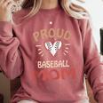 Baseball Moms Mother Kids Girls Boys School Game Comfort Colors Sweatshirt Orchid