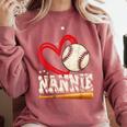 Baseball Nannie Baseball Heart Family Matching Comfort Colors Sweatshirt Orchid Baseball Nannie Baseball Heart Family Matching Comfort Colors Sweatshirt Orchid