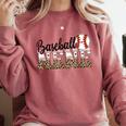 Baseball Nene Women BallPark Nene Baseball Mom Mother's Day Comfort Colors Sweatshirt Orchid