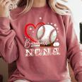 Baseball Nona Family Matching Cute Baseball Lover Comfort Colors Sweatshirt Orchid