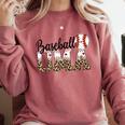 Baseball Oma Women BallPark Oma Baseball Mom Mother's Day Comfort Colors Sweatshirt Orchid Baseball Oma Women BallPark Oma Baseball Mom Mother's Day Comfort Colors Sweatshirt Orchid