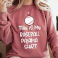 This Is My Baseball Pajama Shirt For Players Teens Boys Girl Comfort Colors Sweatshirt Orchid