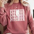 Baseball Pitcher Player Team Sport Lover Family Friends Fans Comfort Colors Sweatshirt Orchid Baseball Pitcher Player Team Sport Lover Family Friends Fans Comfort Colors Sweatshirt Orchid
