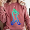 Baseball Player Graphic Comfort Colors Sweatshirt Orchid Baseball Player Graphic Comfort Colors Sweatshirt Orchid