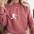 Baseball Player Home Run Team Sport Lover Softball Family Comfort Colors Sweatshirt Orchid