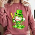 Baseball Player Ice Cream Drip Shamrocks St Patrick's Day Comfort Colors Sweatshirt Orchid Baseball Player Ice Cream Drip Shamrocks St Patrick's Day Comfort Colors Sweatshirt Orchid