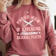 Baseball Player Pitcher Catcher Baseball Mom Mother Comfort Colors Sweatshirt Orchid