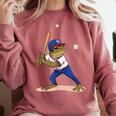 Baseball Puerto Rico Patriotic Flag Boricua Baseball Player Comfort Colors Sweatshirt Orchid Baseball Puerto Rico Patriotic Flag Boricua Baseball Player Comfort Colors Sweatshirt Orchid
