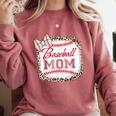 Baseball-Shirt Women Mama Mother Baseball Mom Comfort Colors Sweatshirt Orchid