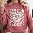 Baseball Sister Comfort Colors Sweatshirt Orchid