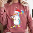Baseball Snowman Drip Cool Christmas Men Boys Girls Comfort Colors Sweatshirt Orchid Baseball Snowman Drip Cool Christmas Men Boys Girls Comfort Colors Sweatshirt Orchid
