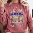 Baseball Sport I’m Just Here For The Snacks Baseball Mom Comfort Colors Sweatshirt Orchid Baseball Sport I’m Just Here For The Snacks Baseball Mom Comfort Colors Sweatshirt Orchid