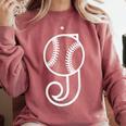 Baseball Sport Player Monogram Cool Initial Letter J Comfort Colors Sweatshirt Orchid Baseball Sport Player Monogram Cool Initial Letter J Comfort Colors Sweatshirt Orchid