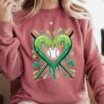 Baseball St Patricks Day Boys Girls Men Women Shamrock Green Comfort Colors Sweatshirt Orchid Baseball St Patricks Day Boys Girls Men Women Shamrock Green Comfort Colors Sweatshirt Orchid