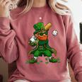 Baseball St Patricks Day Leprechaun Boys Girls Men Women Comfort Colors Sweatshirt Orchid Baseball St Patricks Day Leprechaun Boys Girls Men Women Comfort Colors Sweatshirt Orchid