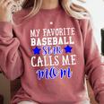 BASEBALL STAR MOM Sporty Design For Proud Baseball Moms Comfort Colors Sweatshirt Orchid