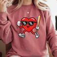 Baseball Valentines Day Heart Boys Sports Love Comfort Colors Sweatshirt Orchid Baseball Valentines Day Heart Boys Sports Love Comfort Colors Sweatshirt Orchid