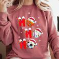 Basketball Baseball Soccer Christmas Ho Ho Ho Santa Xmas Comfort Colors Sweatshirt Orchid Basketball Baseball Soccer Christmas Ho Ho Ho Santa Xmas Comfort Colors Sweatshirt Orchid