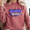 Blue Panther Baseball Home Plate Game Day Mascot Panther Comfort Colors Sweatshirt Orchid Blue Panther Baseball Home Plate Game Day Mascot Panther Comfort Colors Sweatshirt Orchid
