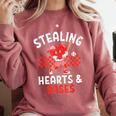 Boys Baseball Valentines Day Stealing Hearts Valentine Kids Comfort Colors Sweatshirt Orchid Boys Baseball Valentines Day Stealing Hearts Valentine Kids Comfort Colors Sweatshirt Orchid