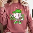Boys St Patricks Day Baseball Player Pitcher Coach Kids Comfort Colors Sweatshirt Orchid Boys St Patricks Day Baseball Player Pitcher Coach Kids Comfort Colors Sweatshirt Orchid