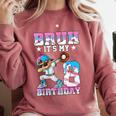 Bruh It's My 8th Birthday Baseball Ice Cream Drip 8 Year Old Comfort Colors Sweatshirt Orchid Bruh It's My 8th Birthday Baseball Ice Cream Drip 8 Year Old Comfort Colors Sweatshirt Orchid