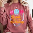 Bruh It's My Birthday Ice Cream Drip Baseball Birthday Comfort Colors Sweatshirt Orchid