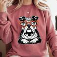 Bulldog Mascot Sports Fan Football Basketball Baseball Comfort Colors Sweatshirt Orchid Bulldog Mascot Sports Fan Football Basketball Baseball Comfort Colors Sweatshirt Orchid