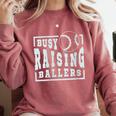 Busy Raising Ballers Graphic For Baseball Moms Comfort Colors Sweatshirt Orchid Busy Raising Ballers Graphic For Baseball Moms Comfort Colors Sweatshirt Orchid