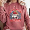 Calm Your Mitts Baseball Mom Sport Lover Comfort Colors Sweatshirt Orchid
