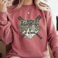 Camo 100 Days Of School Baseball Home Plate Drip Boy Kids Comfort Colors Sweatshirt Orchid