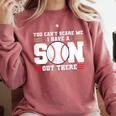 You Can't Scare Me I Have a Son Baseball Mom Comfort Colors Sweatshirt Orchid You Can't Scare Me I Have a Son Baseball Mom Comfort Colors Sweatshirt Orchid