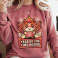 Chinese New Year 2026 Fire Horse Celebration Raglan Baseball Tee Comfort Colors Sweatshirt Orchid