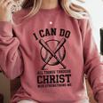 Christian Baseball Philippians 4 Comfort Colors Sweatshirt Orchid Christian Baseball Philippians 4 Comfort Colors Sweatshirt Orchid