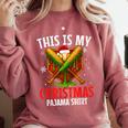 My Christmas Baseball Pajama Helmet Santa Xmas Men Boys Comfort Colors Sweatshirt Orchid