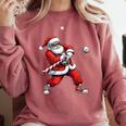Christmas Baseball Player Santa Xmas Boys Men Toddler Comfort Colors Sweatshirt Orchid