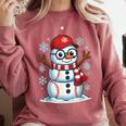 Christmas Baseball Snowman Xmas Pajamas Women Men Boys Comfort Colors Sweatshirt Orchid Christmas Baseball Snowman Xmas Pajamas Women Men Boys Comfort Colors Sweatshirt Orchid