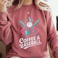 Coffee And Baseball Baseball Player Comfort Colors Sweatshirt Orchid Coffee And Baseball Baseball Player Comfort Colors Sweatshirt Orchid