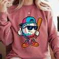 Cool Baseball Drip For Boys Ice Cream Drip Baseball Kids Comfort Colors Sweatshirt Orchid Cool Baseball Drip For Boys Ice Cream Drip Baseball Kids Comfort Colors Sweatshirt Orchid