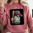 Cool Dollar Bill Guy With Cap And Baseball Costume Premium Tri-Blend Comfort Colors Sweatshirt Orchid Cool Dollar Bill Guy With Cap And Baseball Costume Premium Tri-Blend Comfort Colors Sweatshirt Orchid