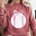 Coquette Baseball Mom Pink Bow Baseball Mama Comfort Colors Sweatshirt Orchid Coquette Baseball Mom Pink Bow Baseball Mama Comfort Colors Sweatshirt Orchid